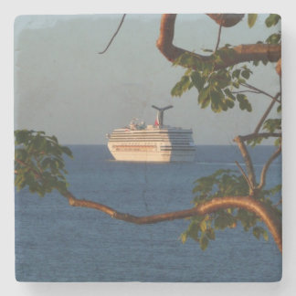 Sail Away at Sunset I Cruise Vacation Stone Coaster