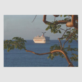 Sail Away at Sunset I Cruise Vacation Tissue Paper
