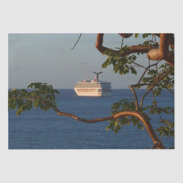 Sail Away at Sunset I Cruise Vacation Tissue Paper (Front)