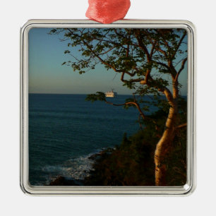 Sail Away at Sunset II Tropical Seascape Metal Tree Decoration