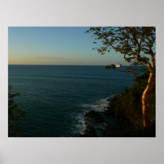 Sail Away at Sunset II Tropical Seascape Poster
