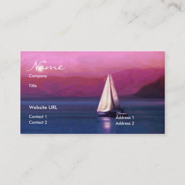 Sail Away Business Card (Front)