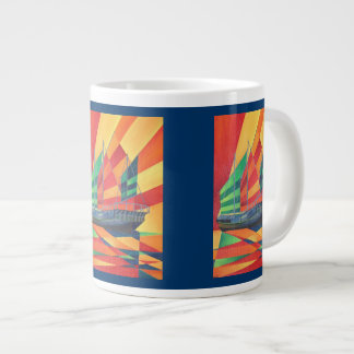 Sail Away Junk Pleasure Boat Large Coffee Mug