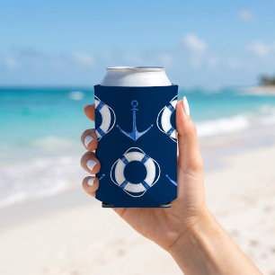 Sail Away Life Ring and Anchor Lifesaver Can Cooler