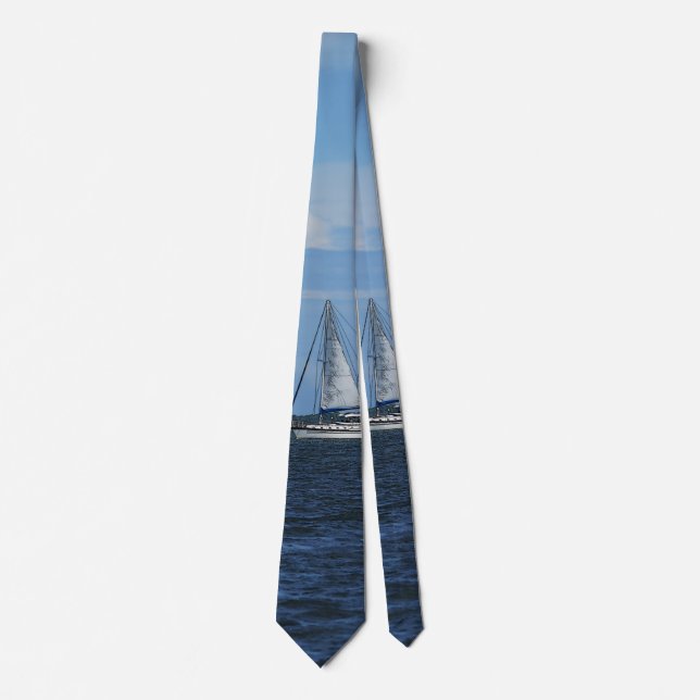 Sail Away Painterly Neck Tie (Front)