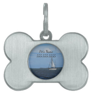 Sail Away Painterly Pet ID Tag