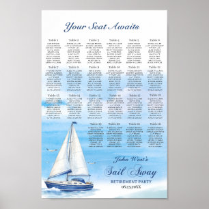 Sail Away Retirement Party Seating Chart