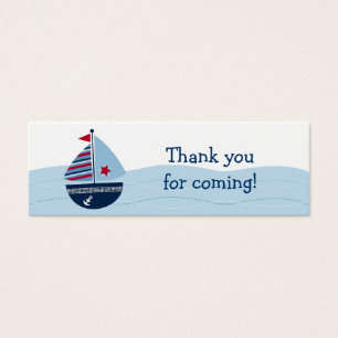 Sail Away Sailboat Baby Shower Favour Gift Tags