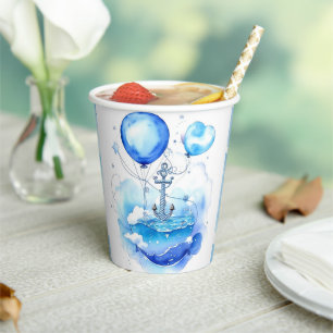 Sail Away to Joy: Nautical Baby Shower Paper Cups