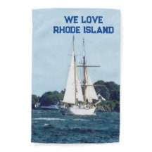 Sail boat and word customisation garden flag