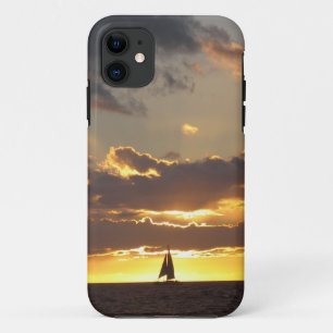 Sail boat at sunset iPhone 11 case
