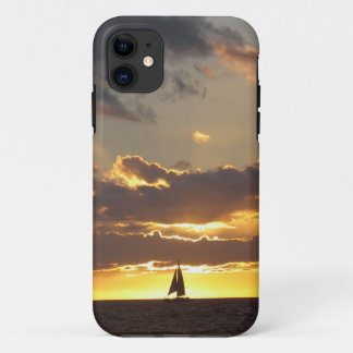 Sail boat at sunset iPhone 11 case
