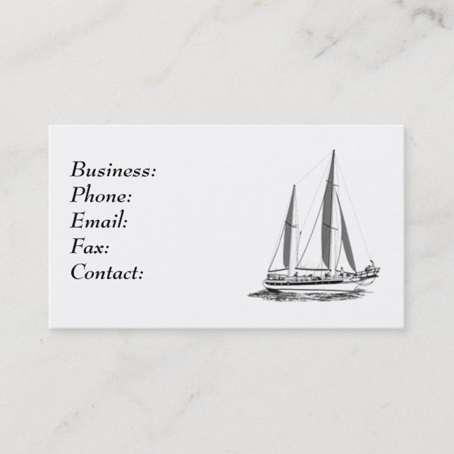 Sail Boat Business Card (Front)
