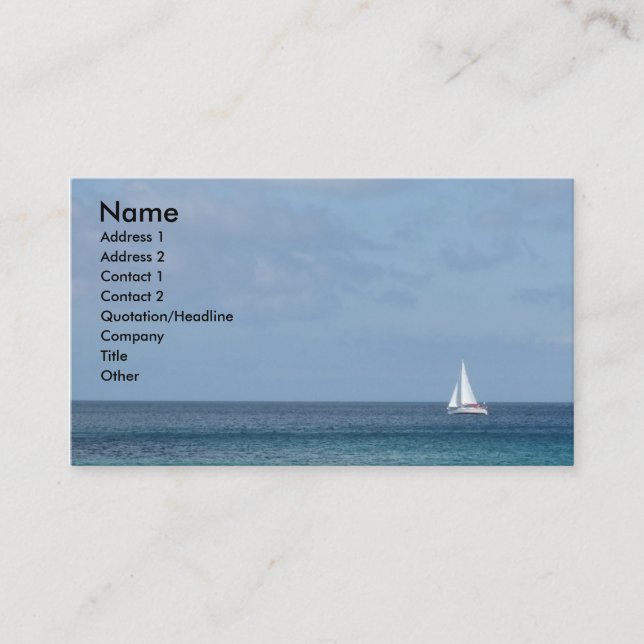 Sail Boat Business Card (Front)