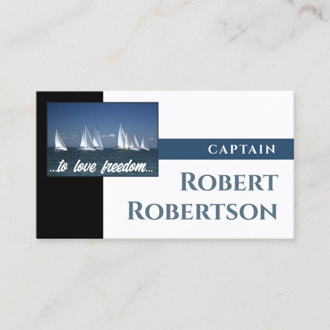 Sail Boat Captain Ship Nautical Card (Front)