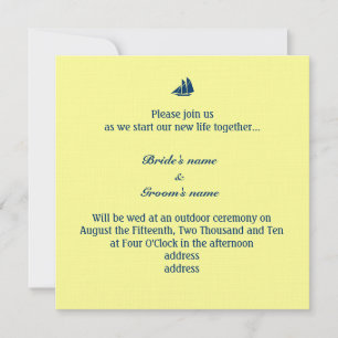 Sail Boat Invitation