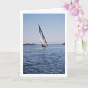 Sail Boat on the River Nile, Luxor Card