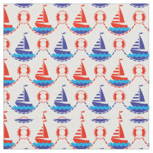 Sail Boat Pattern Fabric