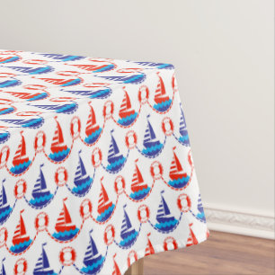 Sail Boat Pattern Tablecloth