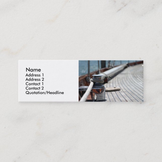 sail boat rope mini business card (Front)
