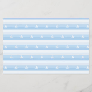 Sail Boat Stripes Scrap Booking Paper