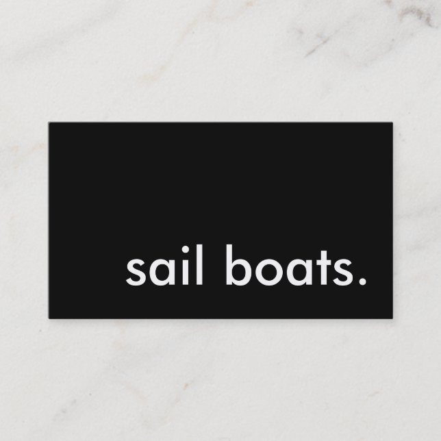 sail boats. business card (Front)