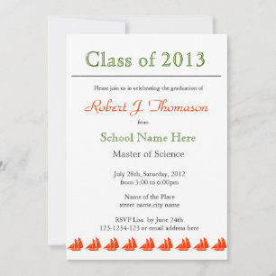 Sail boats graduation announcement party