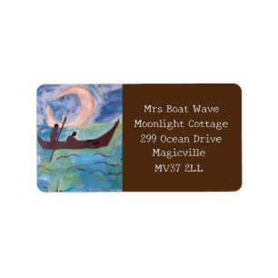 Sail By Moonlight Address Label