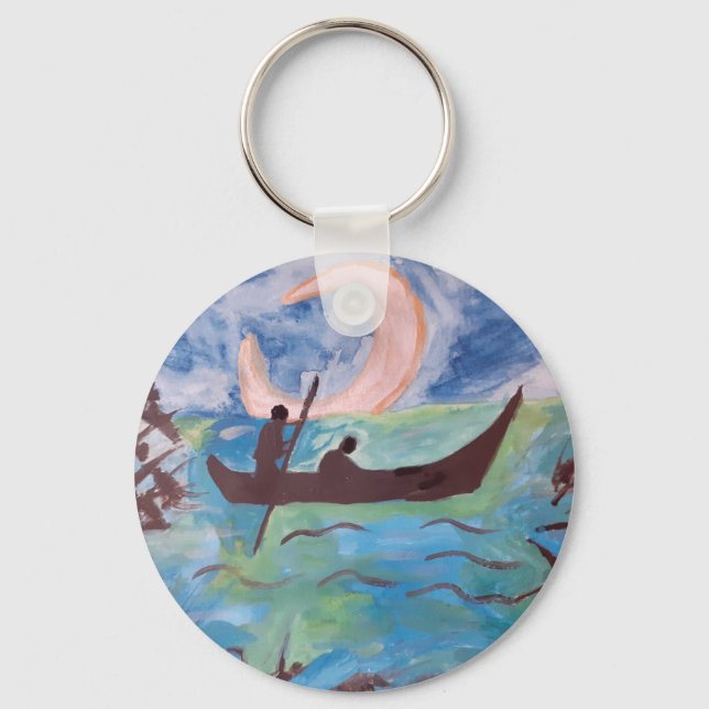 Sail by Moonlight Key Ring (Front)