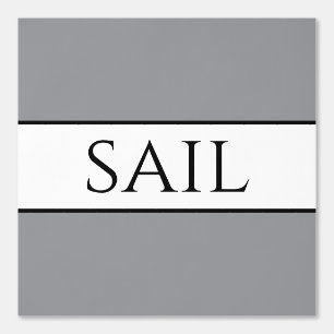SAIL Chic Modern Nautical Grey Black White Stripes Wallpaper