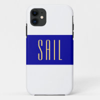 SAIL Chic Wide Royal Blue White Nautical Stripes