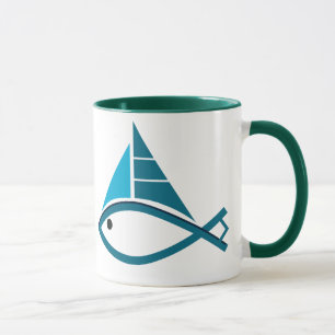 sail fish ceramic mug