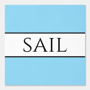 SAIL Fun Refined Light Blue Black White Stripes Wallpaper
