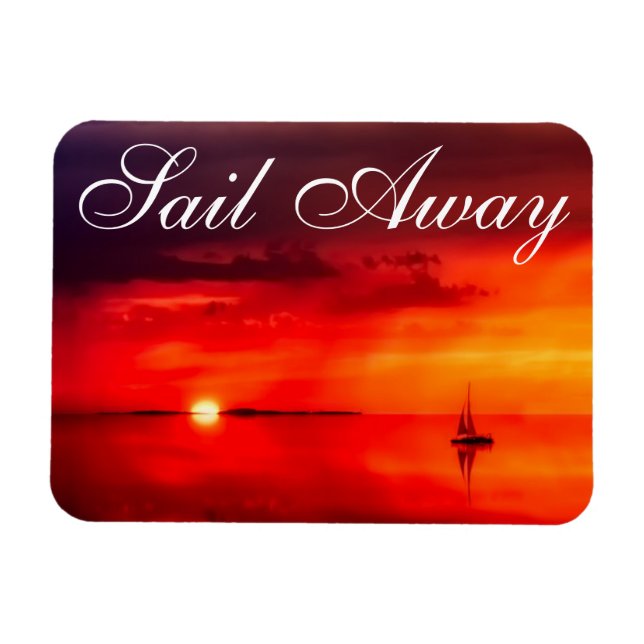 Sail into the Sunset Magnet (Horizontal)