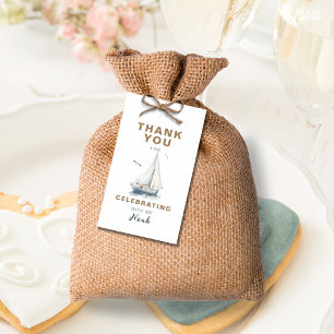 Sail on Over Sailboat Nautical Birthday Favour Tag