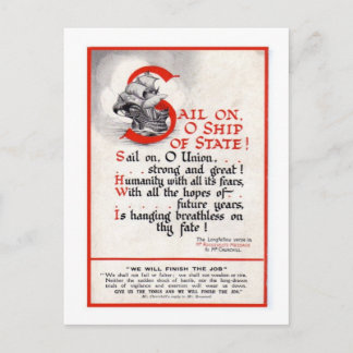 'Sail on' Postcard