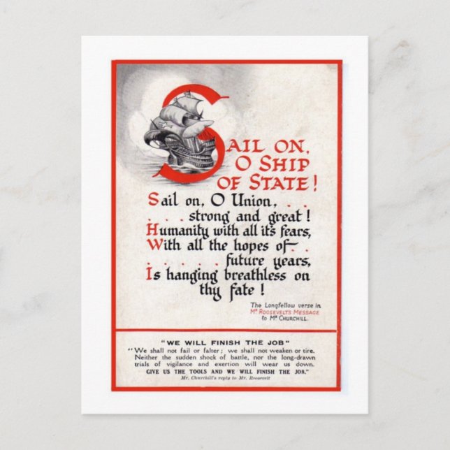 'Sail on' Postcard (Front)