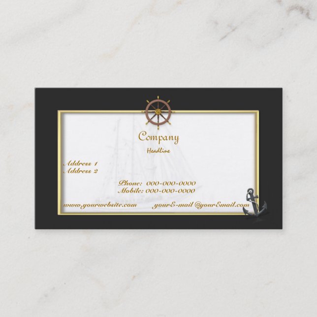 Sail Ship Business Card (Front)