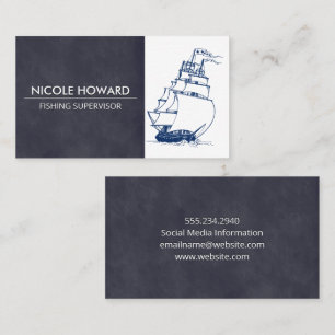 Sail Ship   Fishing Business Card