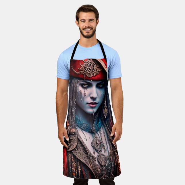 Sail the High Seas of Emotion with Our Pirate Girl Apron (Worn)