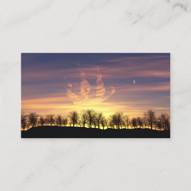 Sail the Night Sky Bookmarks Business Card (Front)