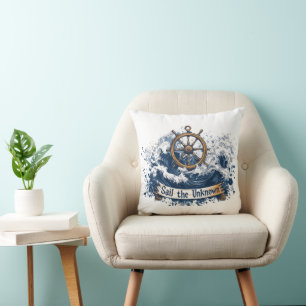 "Sail the Unknown" - Nautical-Inspired Design Cushion