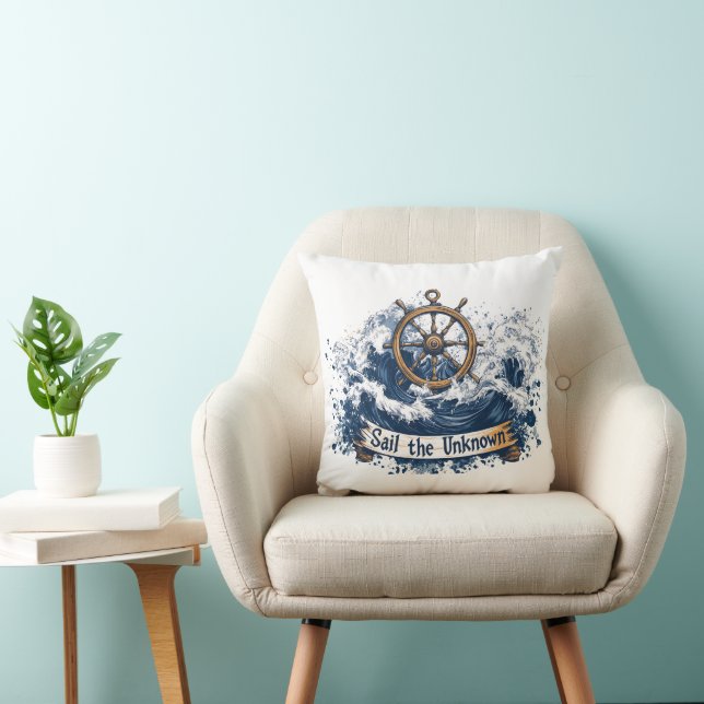  "Sail the Unknown" - Nautical-Inspired Design Cushion (Chair)