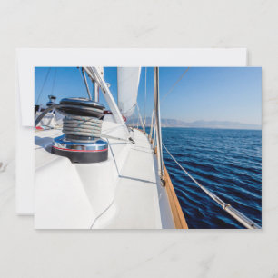 sail vessel surfing on the sea invitation