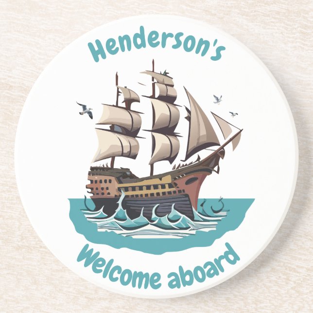 Sail With Our Crew  Coaster (Front)