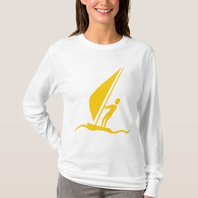 Sailboarding - Amber T-Shirt (Front)