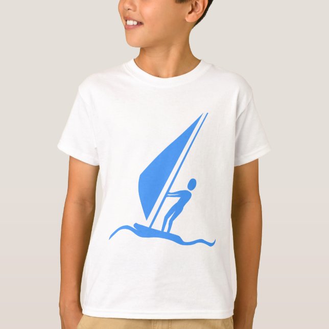 Sailboarding - Baby Blue T-Shirt (Front)
