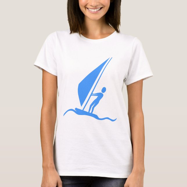 Sailboarding - Baby Blue T-Shirt (Front)