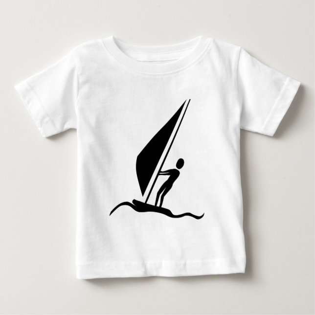 Sailboarding - Black Baby T-Shirt (Front)