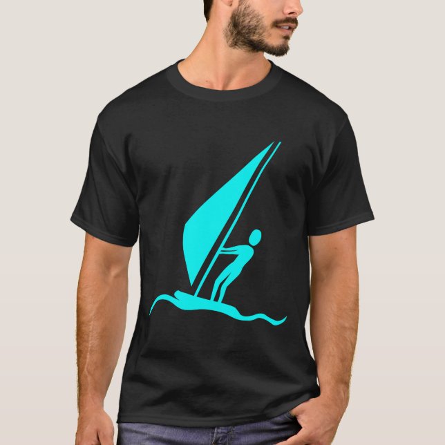 Sailboarding - Cyan T-Shirt (Front)